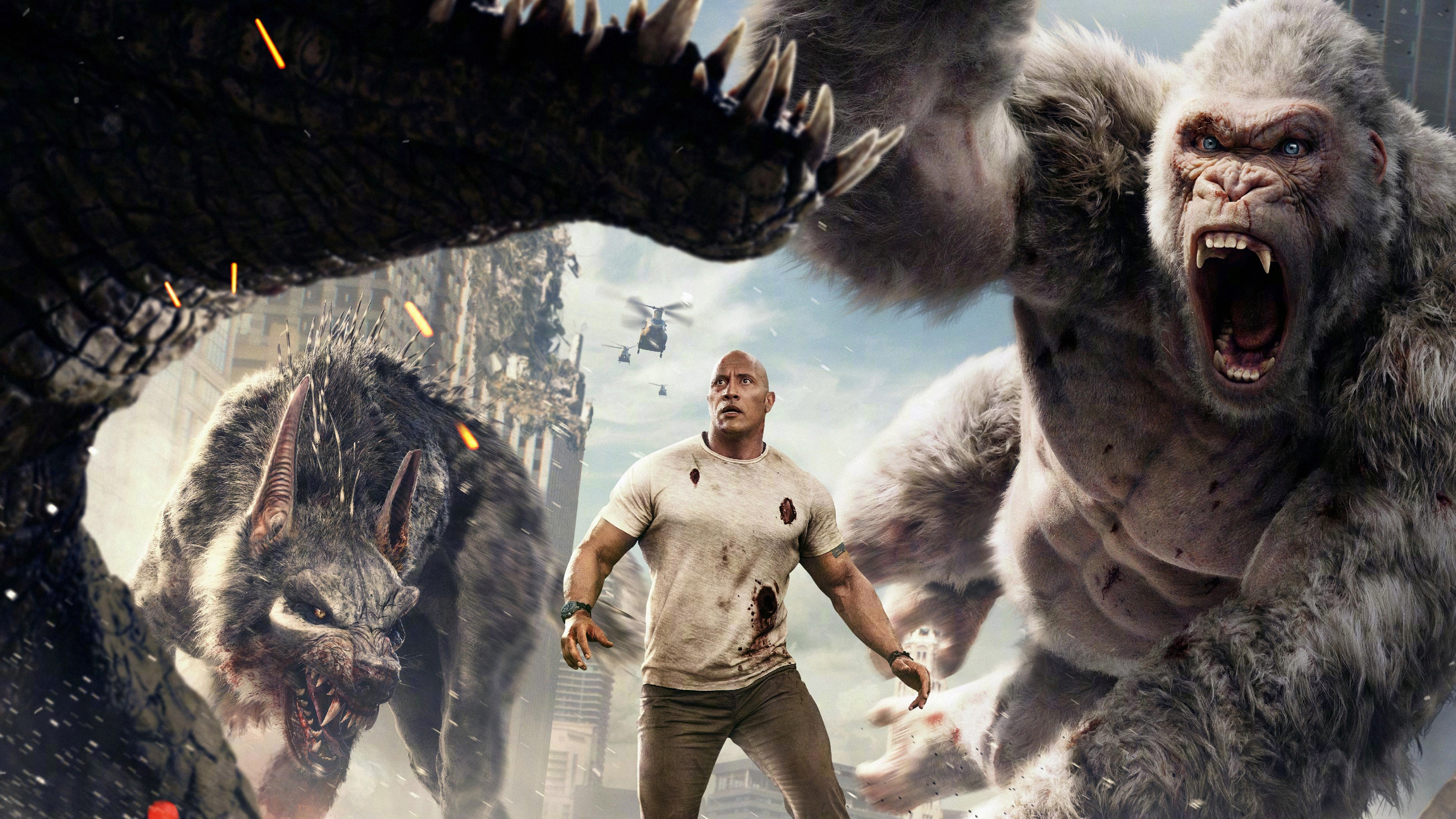 Dwayne Johnson óriásgorillája letarolta a mozikat Dwayne Johnson óriásgorillája letarolta a mozikat