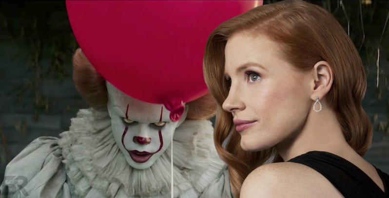 Csuromvéresen ünnepli az AZ 2 forgatásának végét Jessica Chastain (fotó)