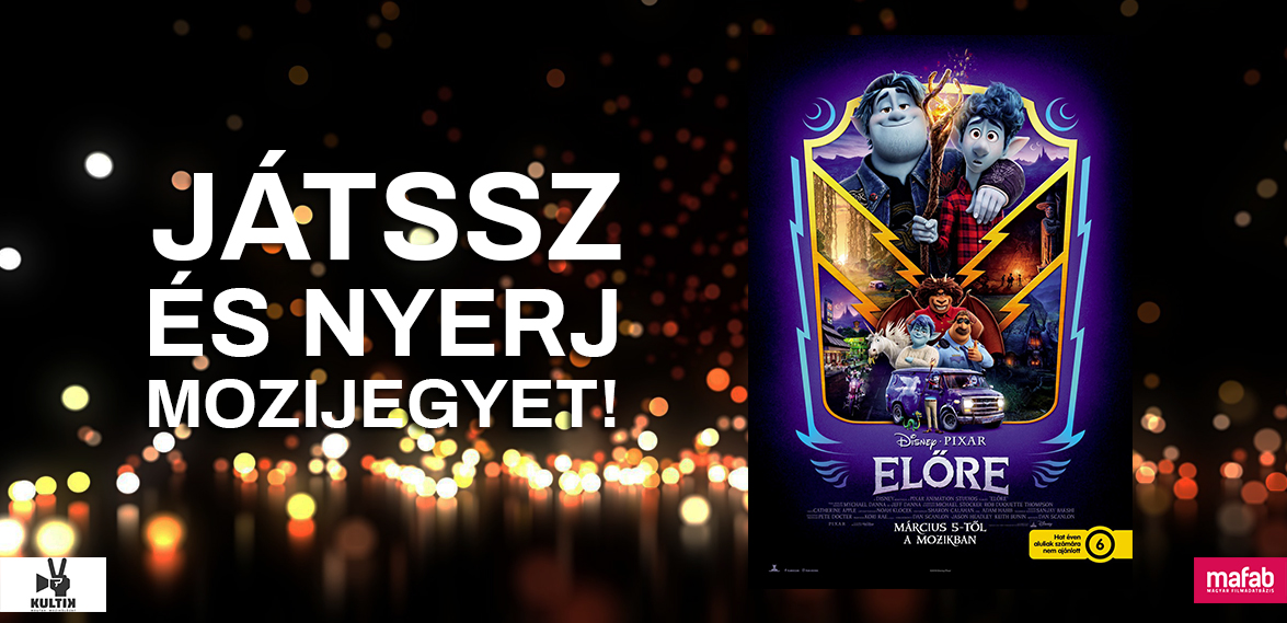 Játssz és NYERJ páros belépőjegyet a Pixar új, Előre című animációs filmjére! Játssz és NYERJ páros belépőjegyet a Pixar új, Előre című animációs filmjére!