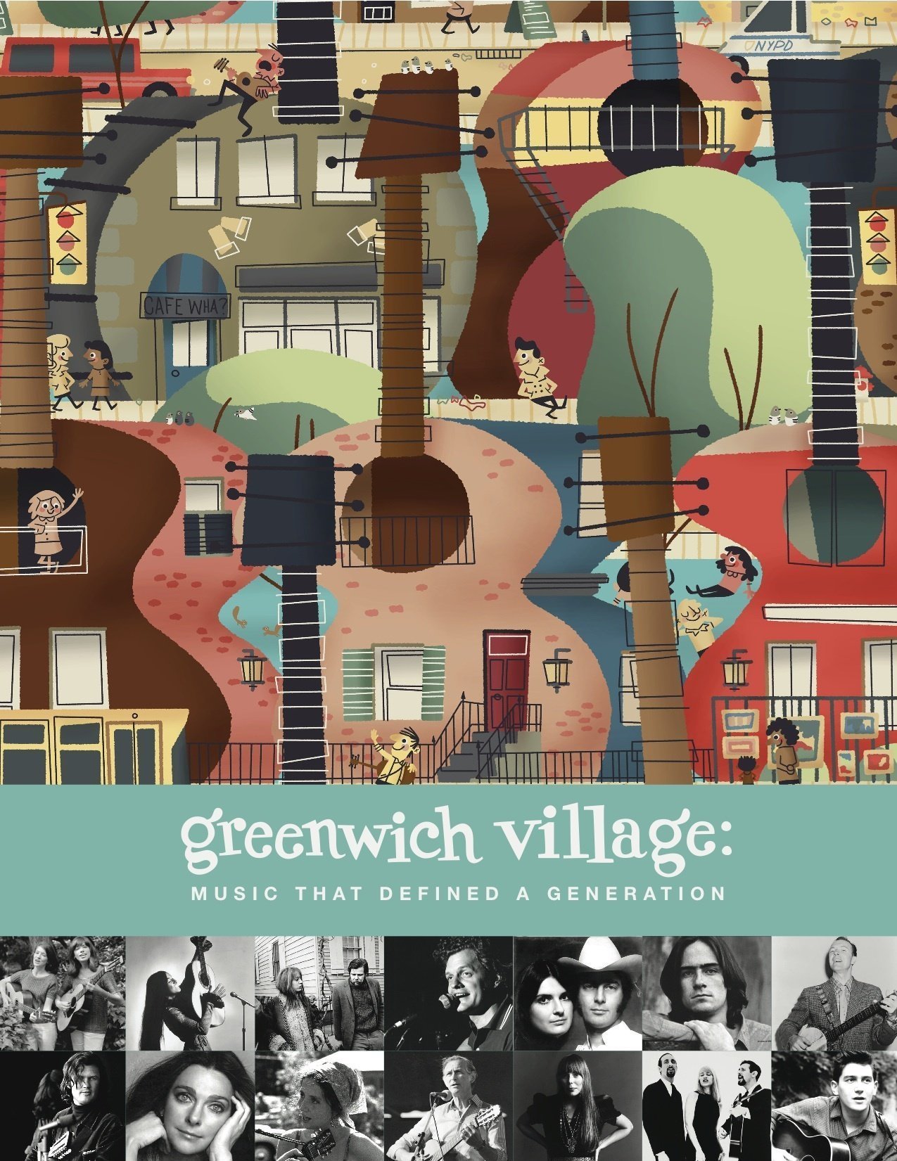 Music village. Гринвич Виллидж рисунок. Промежуточное поколение Постер. The American Village Music.